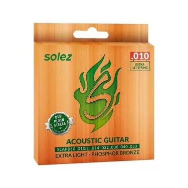 Imagem de Encordoamento solez violao 6 cordas p. bronze slapb10 0.010