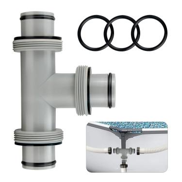 Imagem de Magoog Conector de mangueira de bomba de filtro, conector de mangueira de piscina com junta T 1,5' a 1,5', conector de mangueira de piscina para adaptador de mangueira de piscina e bombas de filtro