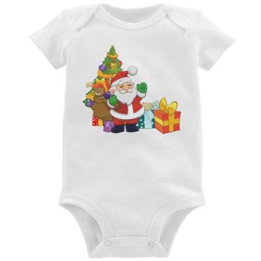 Imagem de Body Bebê Natal Papai Noel - Foca na Moda, Branco, P