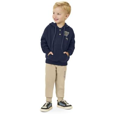 Imagem de Conjunto Infantil Menino Inverno Casaco Com Capuz e Calça Moletinho - Angerô-Masculino