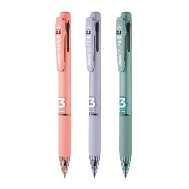 Imagem de Monami Caneta esferográfica Flip3 0,7 mm, 3 cores, preta, azul e vermelha