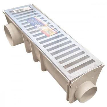 Imagem de Grelha De Aluminio Com Caixa Coletora Pvc 15X 50Cm - AC VENT