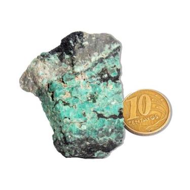 Imagem de Esmeralda na Matriz de Turmalina Bruta Natural 25 a 50g 50mm - Varejo