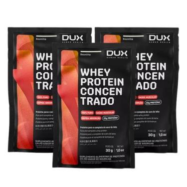 Imagem de 3x Sache Whey Protein Concentrado Dux Baunilha 30g, Baunilha