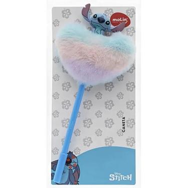 Imagem de Caneta Esferográfica Azul 0.7 Com Pelúcia Do Stitch Molin Coração