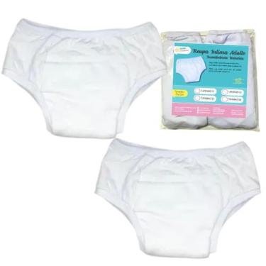 Imagem de Roupa Íntima Geriátrica PlusSize Segura Escape Urina 2un Bco - Minha E