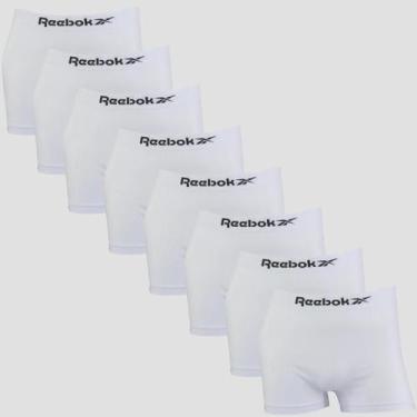 Imagem de Kit 8 Cuecas Boxer Masculina Reebok Original Lisa Premium, 8 branco, G