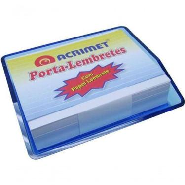 Imagem de Porta Lembrete Com Papel Branco Acrimet 957 Azul Clear