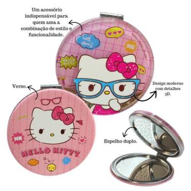 Imagem de Espelho Maquiagem de Bolsa Hello Kitty  Para Seu Dia a Dia - Sanrio