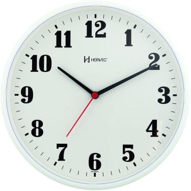 Imagem de Relógio De Parede Redondo 26 Cm 6126 Herweg Branco
