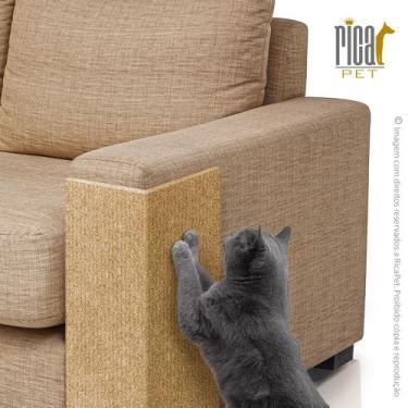Imagem de Arranhador para gatos de madeira canto de sofá - Ricapet, Juta