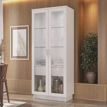 Imagem de Cristaleira 2 Portas 1 Gaveta com Led 8600