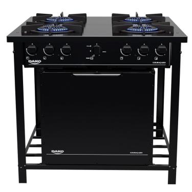 Imagem de Fogão a Gás Industrial de Piso Dako Couraçado 4 Bocas com Forno