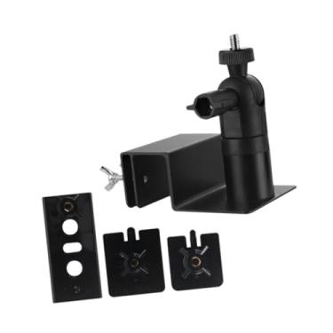 Imagem de menolana Câmeras de segurança cavalheiro montagem de montagem robusta ganchos de câmeras suporte de câmeras de tapume ajustável clipes para hotel externo, Preto