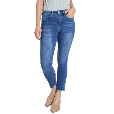 Imagem de Royalty For Me Jeans skinny feminino feminino com costura lateral sustentável, N Azul í...