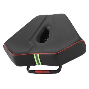 Imagem de rockible Substituição de assento de bicicleta sem nariz, assento de bicicleta acolchoado à prova de choque respirável, sela de bicicleta para bicicletas de, Vermelho