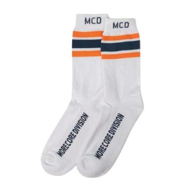 Imagem de Meia Mcd Stripes Cano Longo, Branco