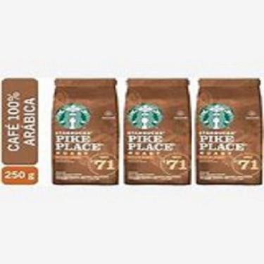 Imagem de Kit café pike place roast torrado e moído starbucks 250g 3un