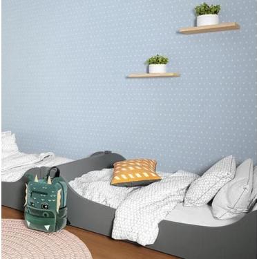 Imagem de Papel De Parede Infantil Sonhos - 4237 Poá Azul - Bobinex