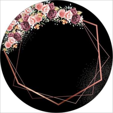 Imagem de Painel Redondo 3D Sublimado Geométrico Frd-3196