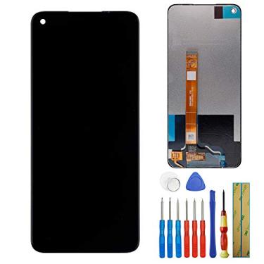 Imagem de E-yiiviil Tela LCD compatível com Realme 7 4G Realme 6 RMX2001 Tela LCD sensível ao toque de 6,5 polegadas com ferramentas (preta)