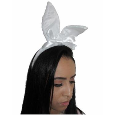 Imagem de Tiara Coelha Orelha de Coelho Pelúcia Coelhinha Coelhinho da Páscoa Ac