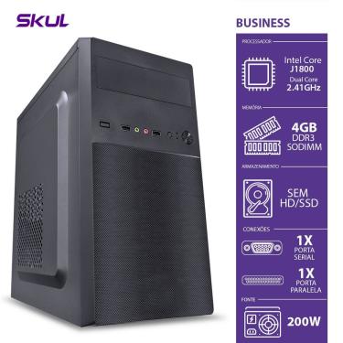 Imagem de Computador Home H100 - Dual Core J1800 2.41Ghz Mb Asrock Me