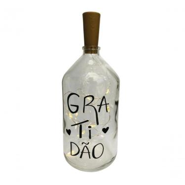 Imagem de Garrafa Com Led Gratidão Decoração Enfeite
