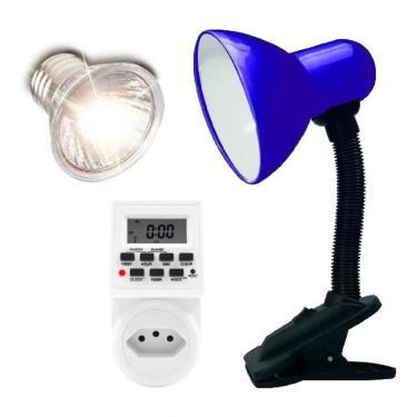 Imagem de Luminária + Lâmpada Uva Uvb 3.0 110v 220v + Temporizador Dig