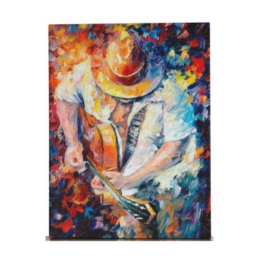 Imagem de Quadro Decorativo Abstrato - Homem Tocando Violão - 30x45cm