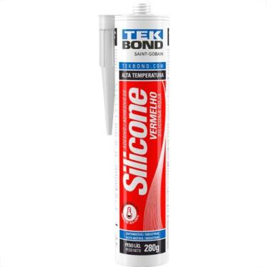 Imagem de Silicone Tekbond Alta Temperatura 280G. Vermelho