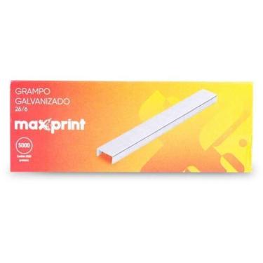 Imagem de Grampo Para Grampeador 26/6 Galvanizado 5000 Grampos - Maxprint