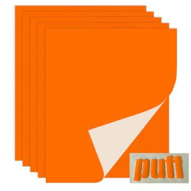 Imagem de Tvinyl Warehouse Transferência De Calor Em Vinil Laranja Htv, 5 Peças Para Camiseta, Ótima Adesão E Efeito Fofo