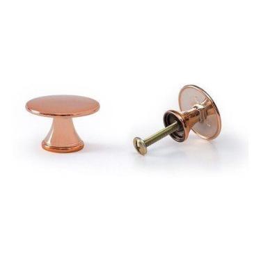 Imagem de Kit Puxador Redondo Dourado Ponto Rose Gold Kit 14 Pçs PZ 1004 - Telis