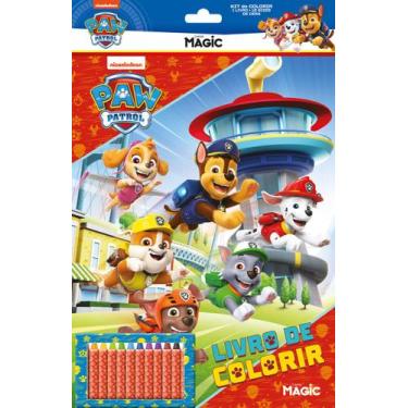 Imagem de Livro - Patrulha Canina - Kit de Colorir com Giz de Cera