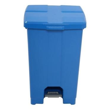 Imagem de Lixeira quadrada com pedal de 60l - jj.p60 - JSN, Azul