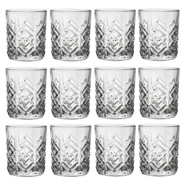 Imagem de Jogo de Copos de Vidro De Whisky Zenith Transparente 310ml 12 peças - Casambiente