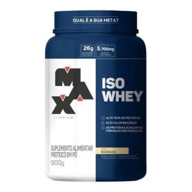Imagem de Whey Protein Isolado Iso Whey (900g) Max Titanium, Baunilha