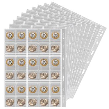 Imagem de Páginas de suprimentos de coleção de moedas para colecionadores, porta-moedas de 12 folhas para álbuns, capas de livros, protetores de fichário para notas de dólar de prata moeda moeda de carimbo de