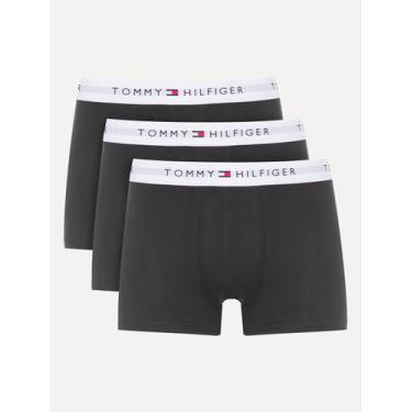 Imagem de Cueca Tommy Hilfiger Cotton Stretch Trunk Preta Pack 3UN, M/M
