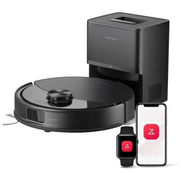 Imagem de Robô Aspirador Roborock Q10 S5 Robot Vacuum and Mop com Auto-Esvaziamento e Sucção de 10.000Pa - Ideal para pelos de animais - Preto
