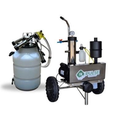 Imagem de Ordenhadeira Mecânica Móvel Inox Bv 450, 2 Cv E 1 Conjunto de ordenha,