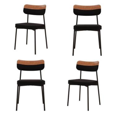 Imagem de Kit com 4 Cadeiras para Sala de Jantar Mona Yescasa