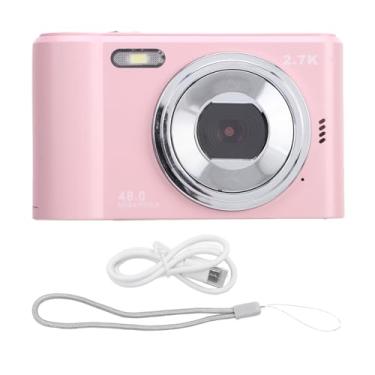 Imagem de Câmera digital Screen IPS de 2,4 polegadas 2,7k 48mp 8x Zoom AutoFocus Câmera digital portátil para crianças estudantes (Rosa)