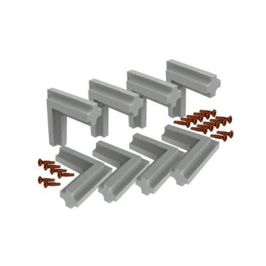 Imagem de Conector 45º Graus Para O Perfil Link Com Parafuso Champanhe Claro 8 U