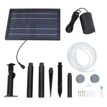 Imagem de Solar Powered Oxygen Air Pump 10V 8W Solar Pond Aerador com fluxo de ar ajustável para pequenos tanques Aquários Aquários Hidroponia IP64 Material ABS impermeável