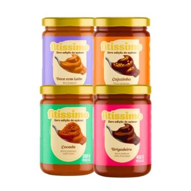 Imagem de Kit 4 Doces Diet Fit Zero Açúcar Zero Lactose Sem Glúten (Doce de Leite, Brigadeiro, Cajuzinho e Cocada) - Fitissimo