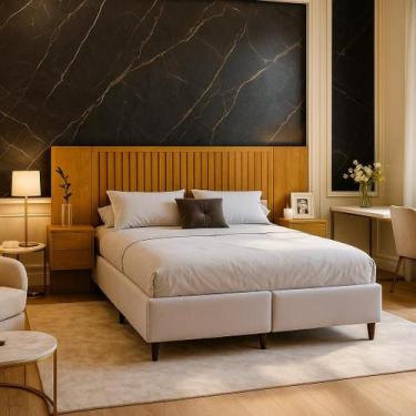 Imagem de Cabeceira para Camas de Casal Queen e King Regulavel Florida com Paine