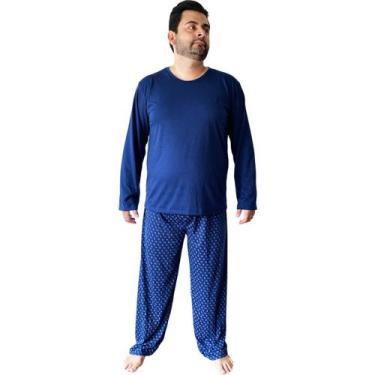 Imagem de Pijama Longo Masculino Plus Size De Inverno Manga Longa Frio - SOPHIA 