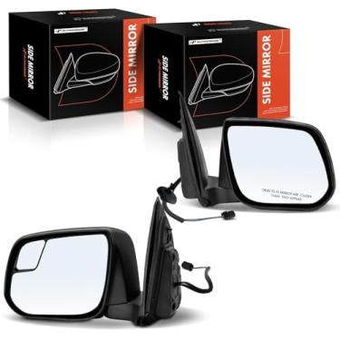 Imagem de A-Premium Par (2) espelhos retrovisores elétricos do lado do motorista e do passageiro - compatível com Chevrolet Colorado 2017-2022 e GMC Canyon 2017-2019 - Espelho retrovisor externo preto dobrável